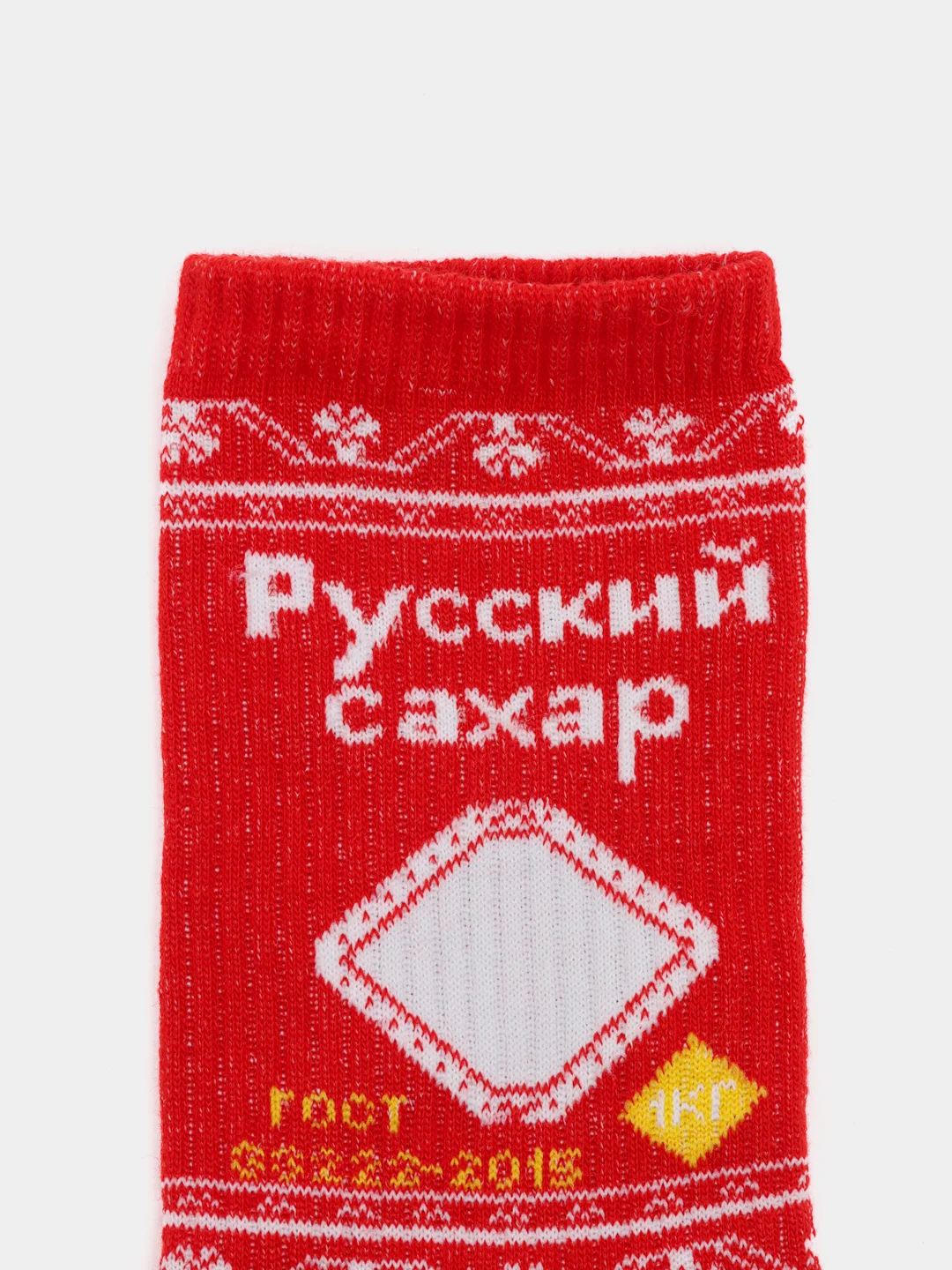 Багровый носки с принтом "Сода", "Соль", "Сахар"