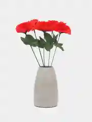 Искусственные цветы, гвоздика красная 5 шт, декор для дома
