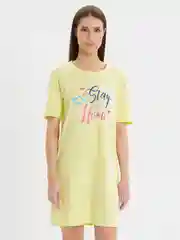Желтый женская домашняя туника, ночная сорочка