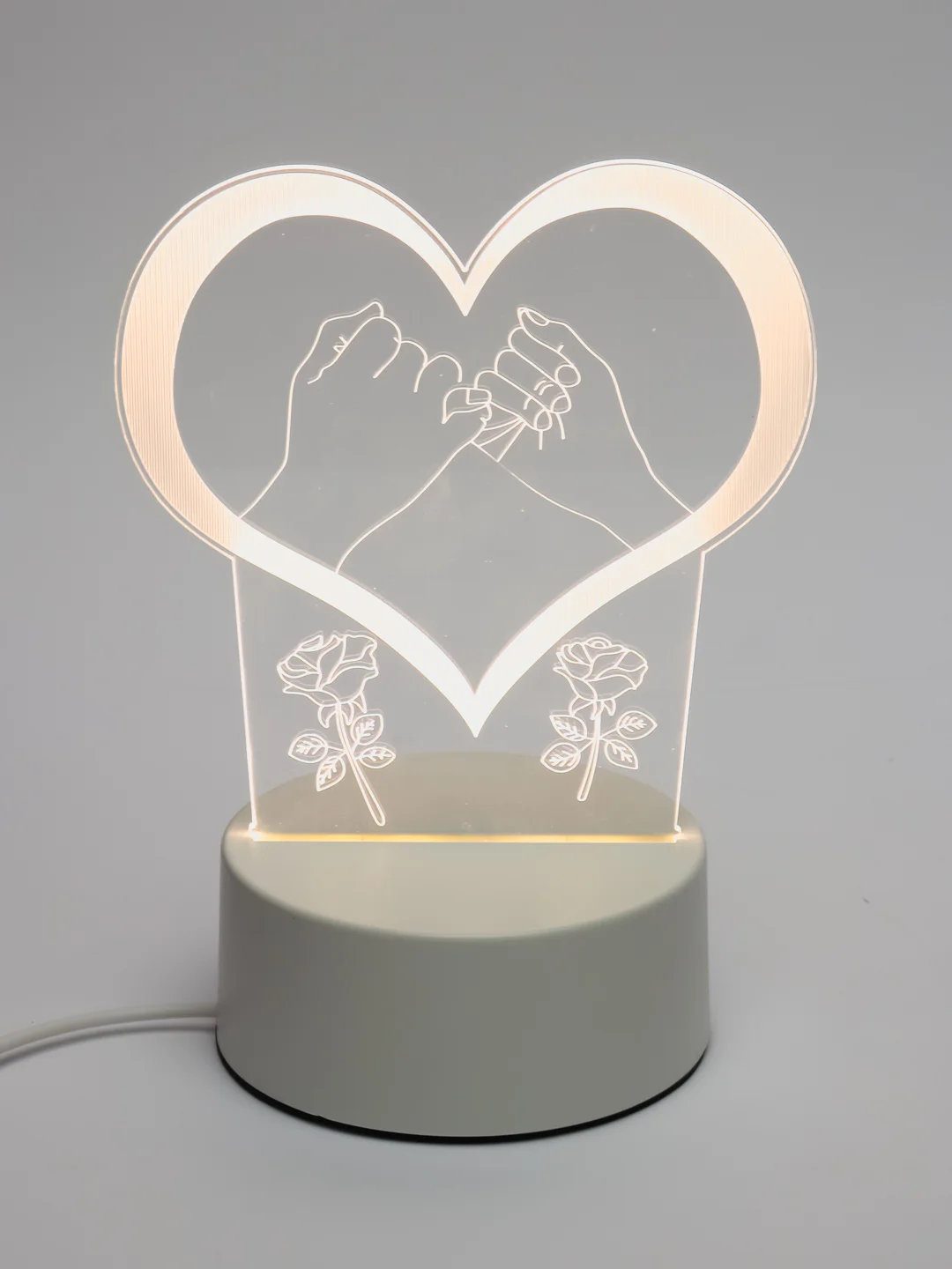 Золотой ночник светодиодный LED, 3D