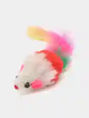 Красный игрушка для кошек "Мягкая мышь с красочными перьями"