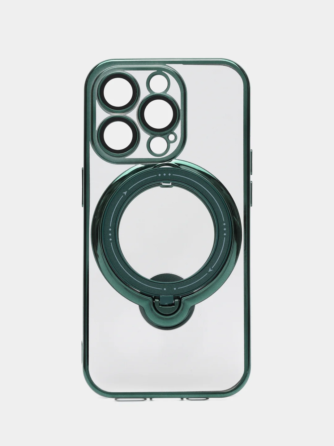 Зеленый чехол MagSafe (Магсейф) для айфон iPhone 11 12 13 14 Pro Max с кольцом защитой камеры