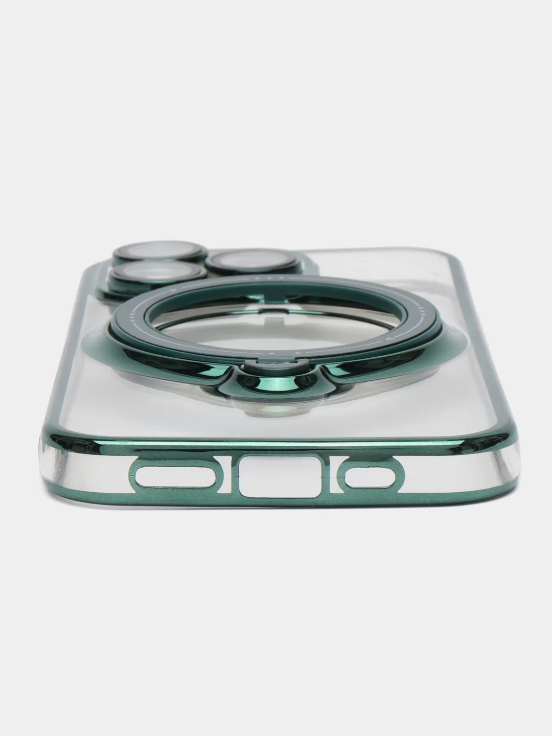 Зеленый чехол MagSafe (Магсейф) для айфон iPhone 11 12 13 14 Pro Max с кольцом защитой камеры