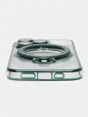 Зеленый чехол MagSafe (Магсейф) для айфон iPhone 11 12 13 14 Pro Max с кольцом защитой камеры