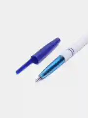 Белый ручка шариковая синяя, набор ручек с синим стержнем