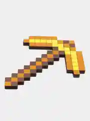Желтый игрушечное оружие кирка пиксельный МАЙНКРАФТ