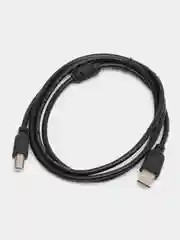 Угольный кабель USB 2.0 A (AM) - USB B (BM) для подключения принтера с ферритовыми кольцами, 1,45 м