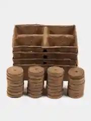 Комплект для рассады 16 ячеек: 4 кассеты х 4 яч., 8 х 5 х 5,5 см, 32 торф. табл, диаметр 42 мм, 5 упаковок