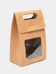 Белый крафт - коробка с окном, 10 шт, складная