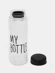 Черный спортивная бутылка для воды и коктейлей My Bottle с крышкой, в чехле