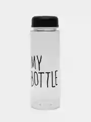 Черный спортивная бутылка для воды и коктейлей My Bottle с крышкой, в чехле