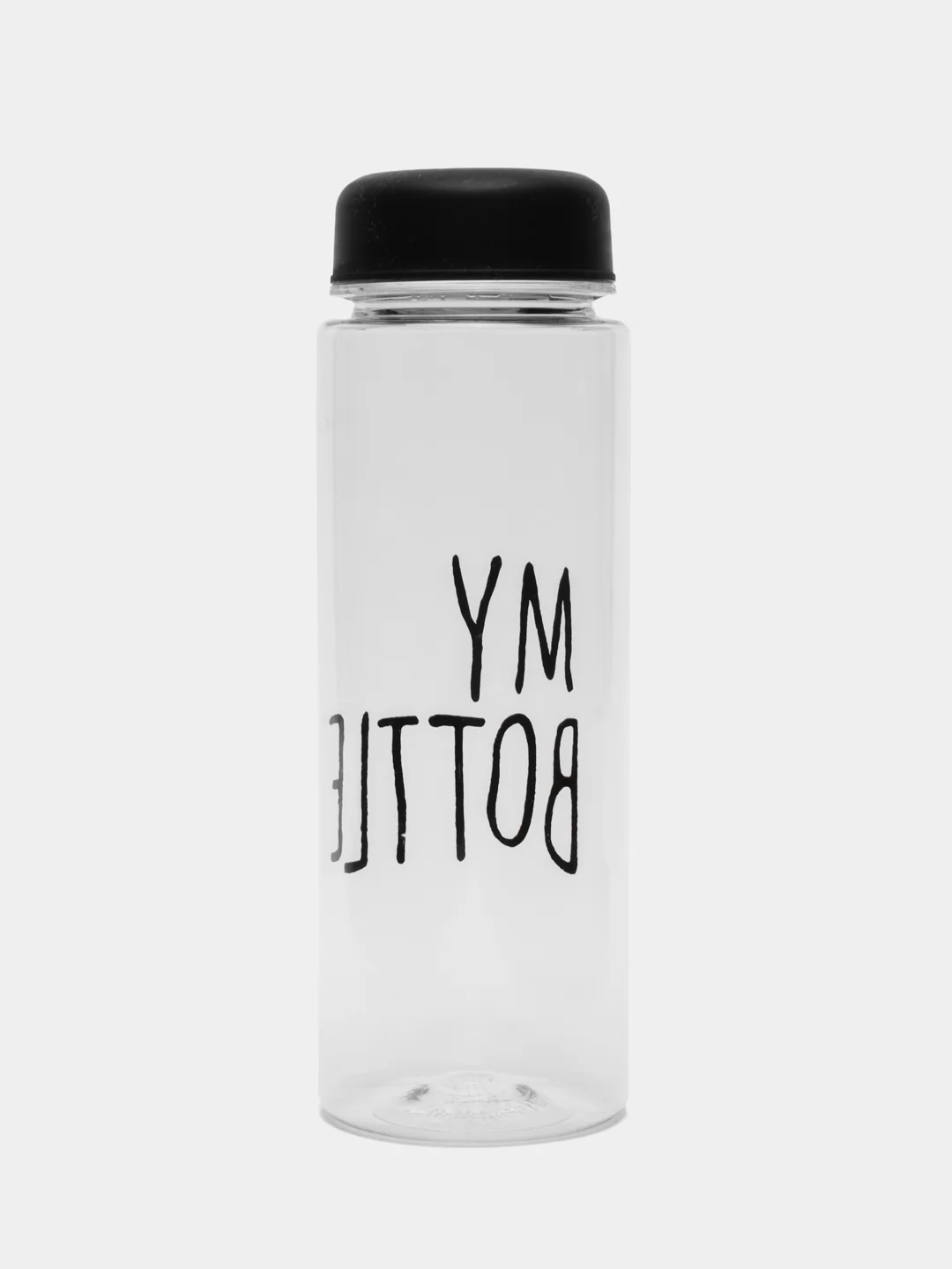Черный спортивная бутылка для воды и коктейлей My Bottle с крышкой, в чехле