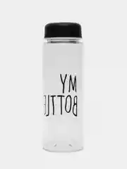 Черный спортивная бутылка для воды и коктейлей My Bottle с крышкой, в чехле