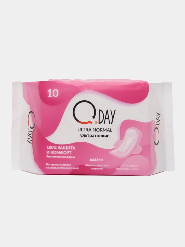 Прокладки женские гигиенические Qday ультратонкие 10 штук