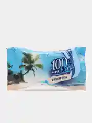 Салфетки влажные ТМ 100% Чистоты с ароматом морской свежести (15 салфеток)