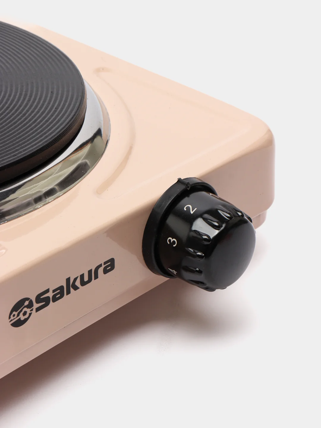 Плитка электрическая Sakura ПЭ-01С бежевый 1000Вт 154мм 1конф/диск