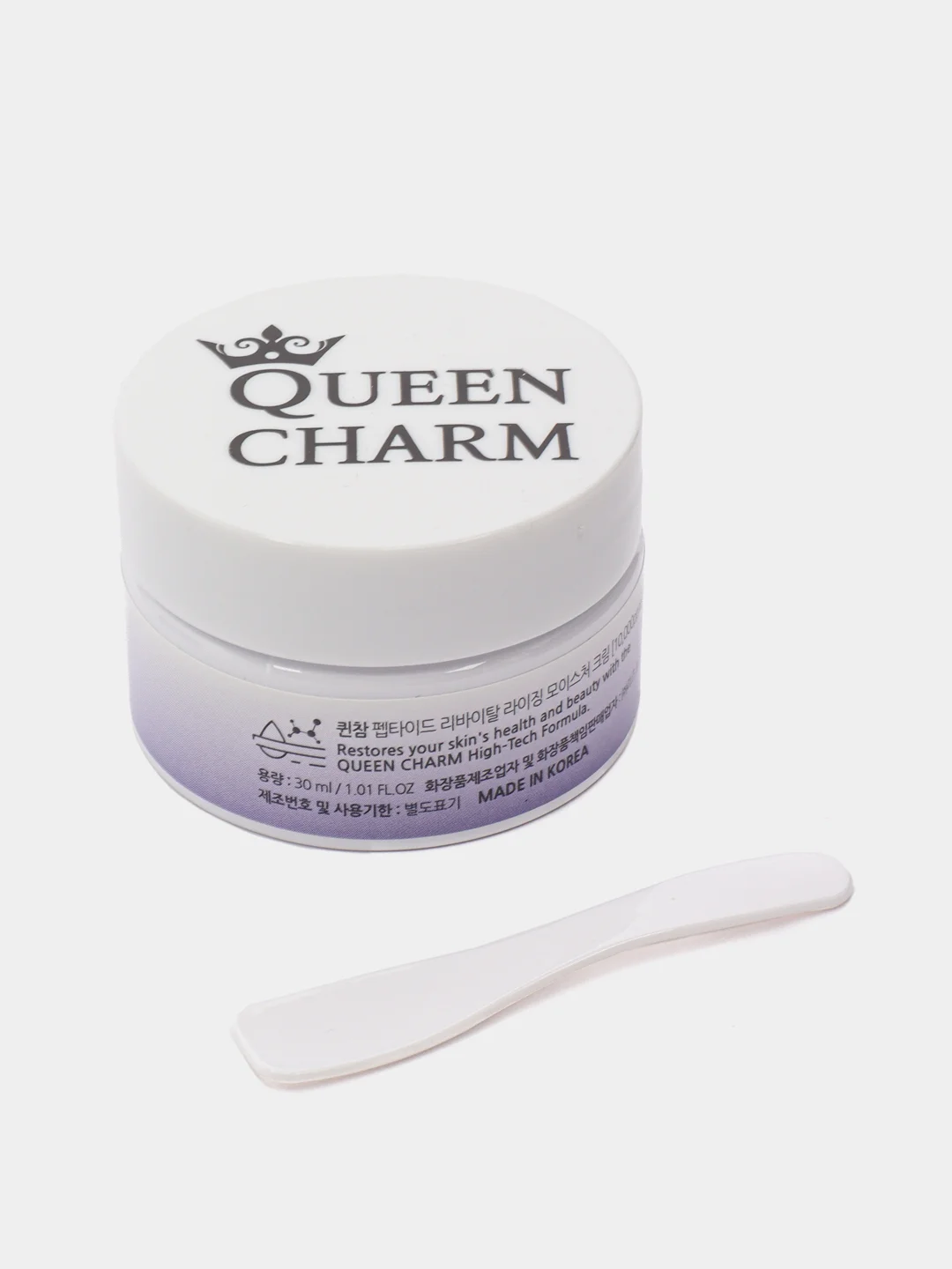 Крем для лица увлажняющий, с пептидами, омолаживающий, QUEENCHARM, 1%, 30 мл, Корея