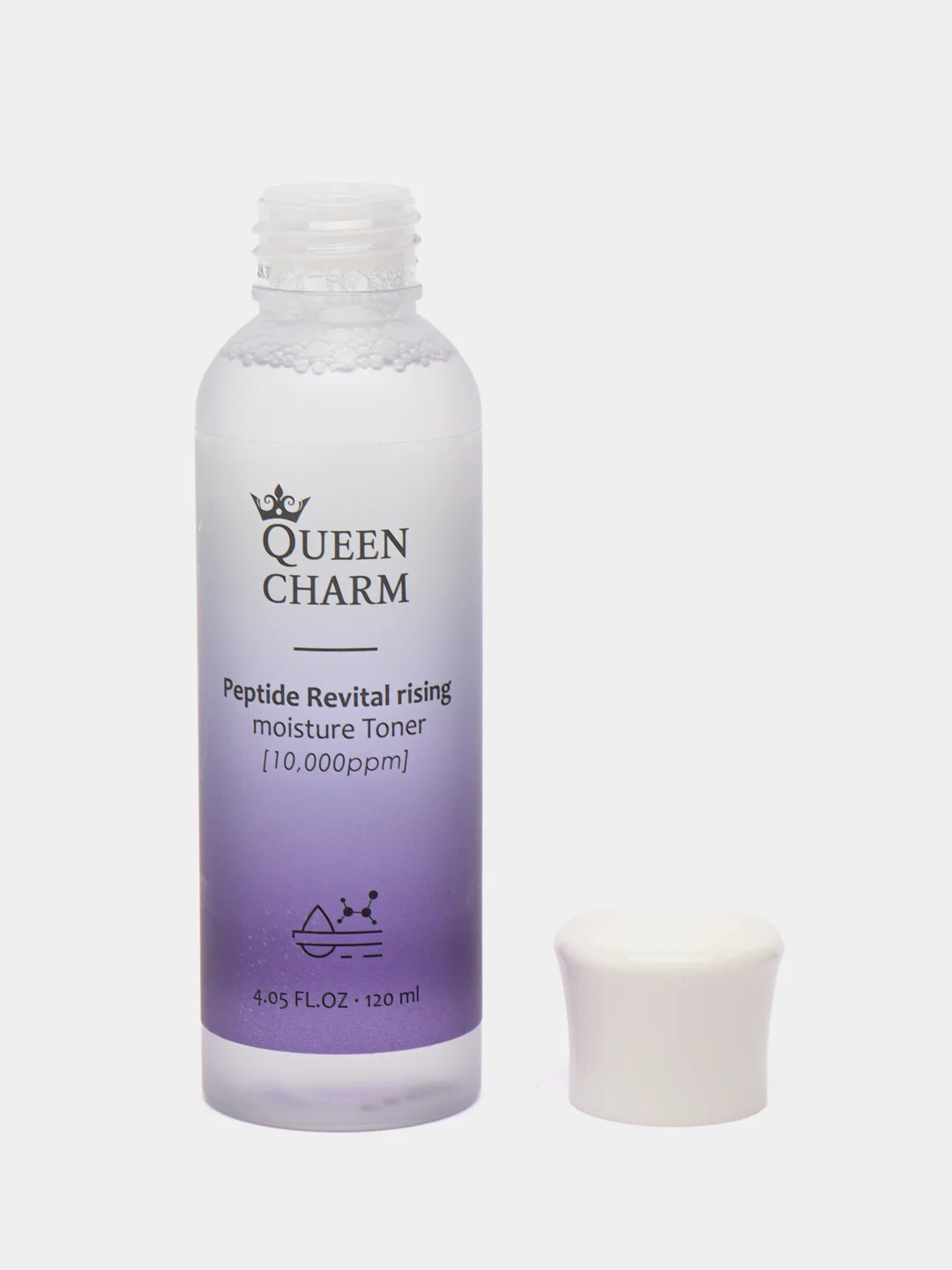 Тонер для лица увлажняющий с пептидами, омолаживающий, 1%, 120 мл, QUEEN CHARM