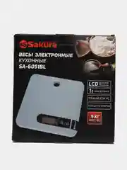 Весы кухонные Sakura SA-6051BL электронные, голубой, до 5кг