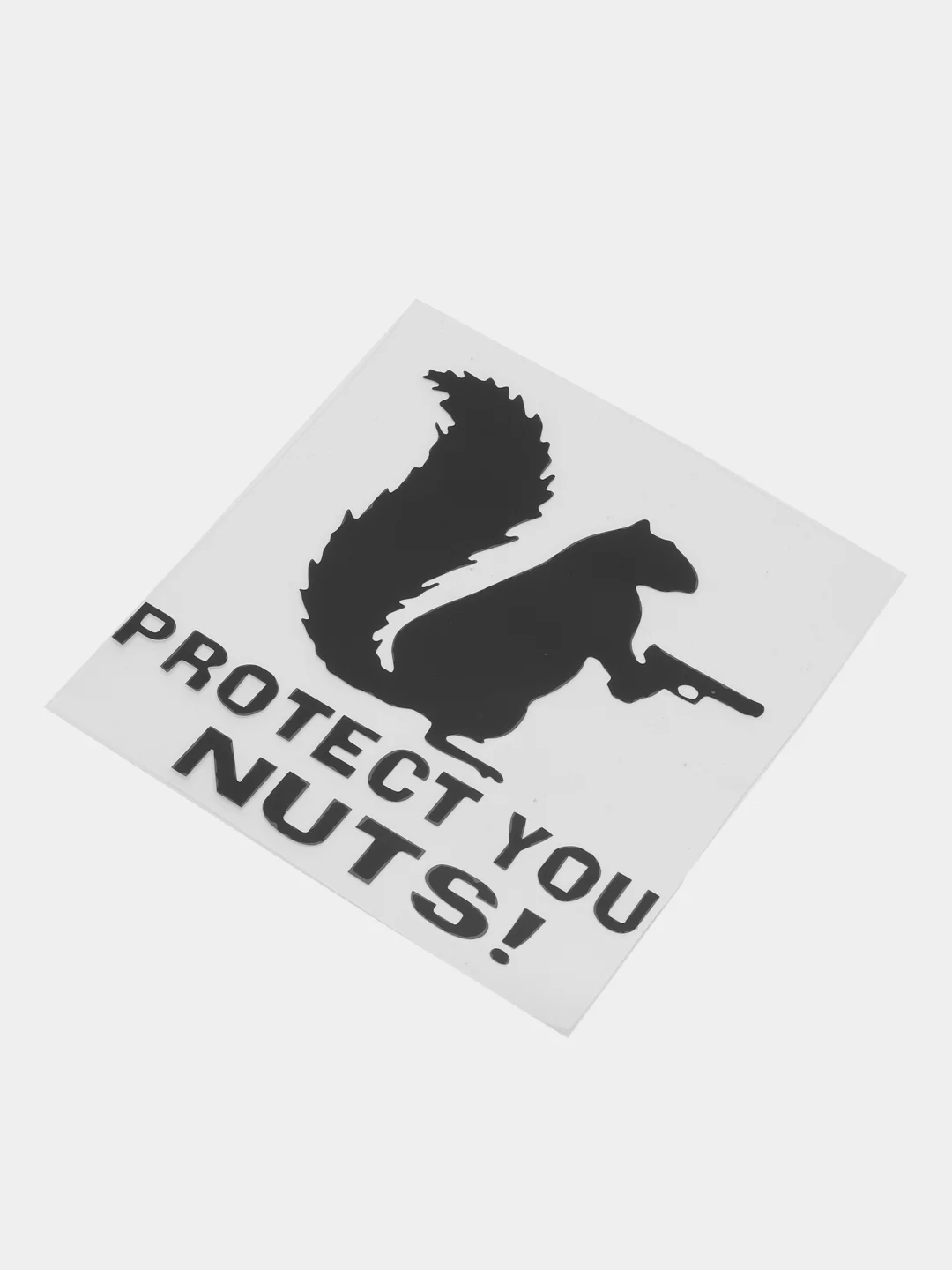 Белый наклейка на авто "Protect your nuts"