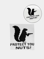 Наклейка на авто "Protect your nuts"