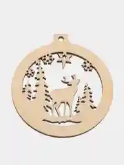 Новогодняя елочная игрушка из фанеры"Олень"
