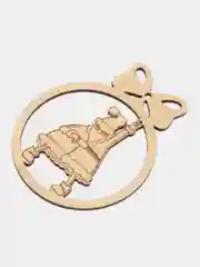 Новогодняя елочная игрушка из фанеры "Крутой Санта"
