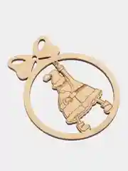 Новогодняя елочная игрушка из фанеры "Крутой Санта"