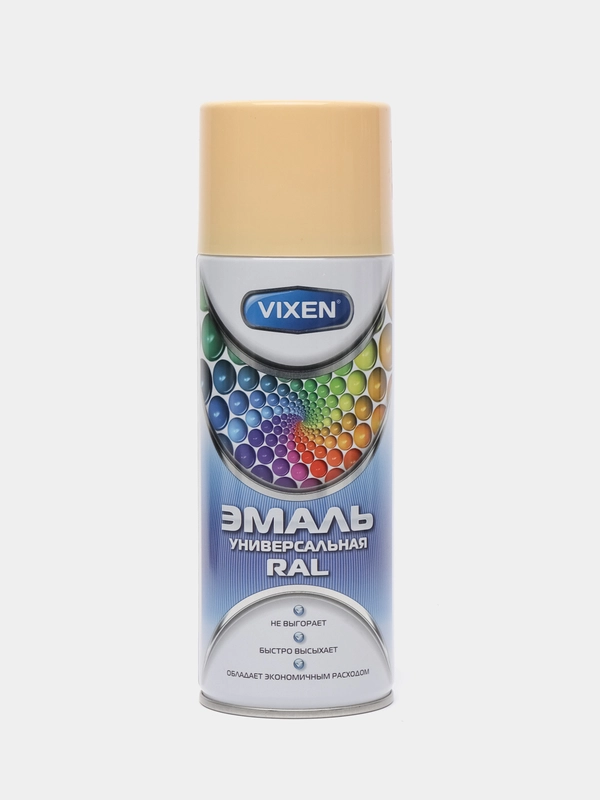 Эмаль аэрозоль, универсальная, алкидная, VIXEN, RAL 1001, бежевая, 520 мл