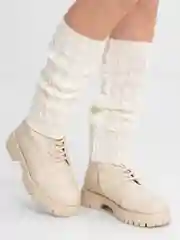 Белый гетры женские вязаные теплые