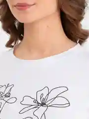 Кремовый футболка женская, с печатью