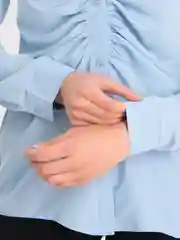 Голубой рубашка, блузка женская, повседневная