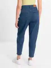 Синий джинсы женские mom