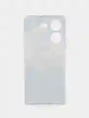 Фиолетовый силиконовый чехол на Tecno Pova 5 (Текно Пова 5), прозрачный, с рисунком, защита камеры