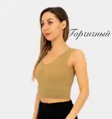 Кроп-топ базовый, топ в рубчик