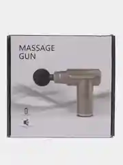 Серый мышечный массажер для тела Fascial Gun,ударный,перкуссионный,антицеллюлитный/ 4 насадки