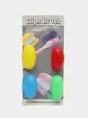 Колпачки для зубных щеток Clips Brush, разные цвета, 4 штуки