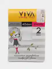 Белый детские гольфы VIVA Trendy 40 den, 2 пары в уп