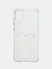 Марсала чехол для Samsung Galaxy A05 (Самсунг Галакси А05), прозрачный, с карманом для карты