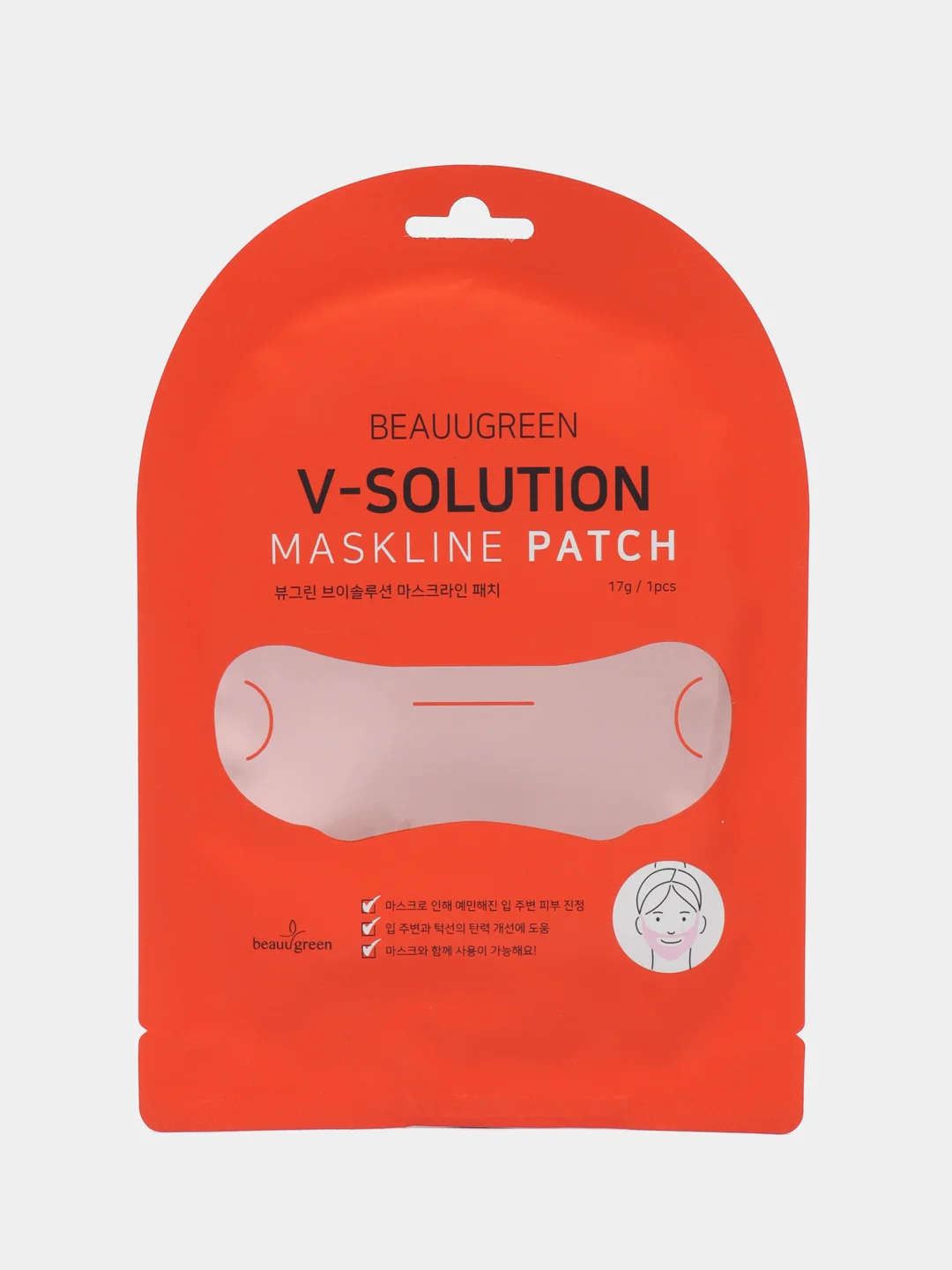 Beauugreen маска-патч для коррекции овала лица "V-Solution Mask Line Patch", 17 г