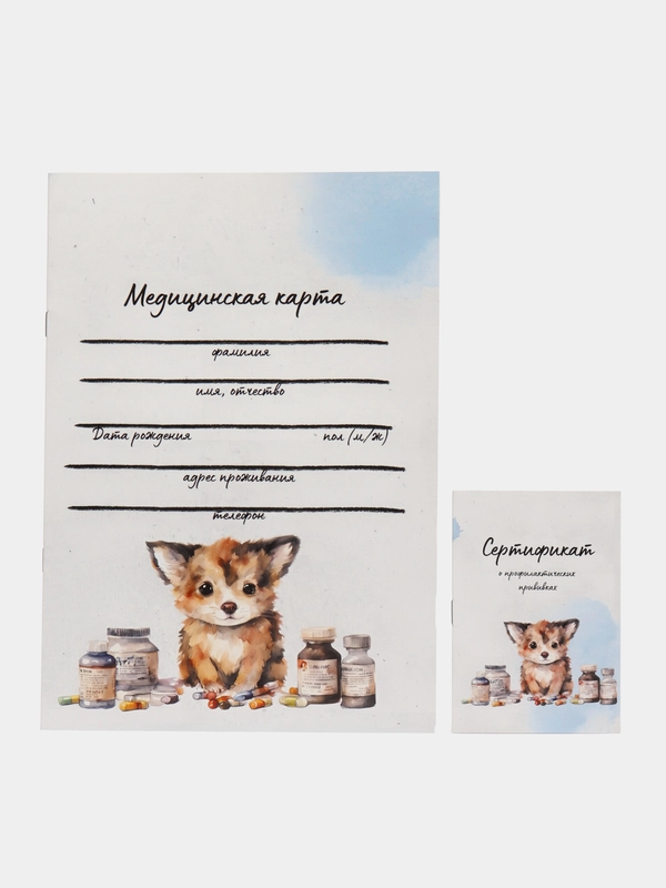 Медицинская карта ребенка 026/у с сертификатом в дет.сад и школу