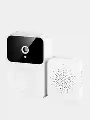 Белый беспроводной умный дверной WIFI звонок, с видеокамерой и функцией ночное видение