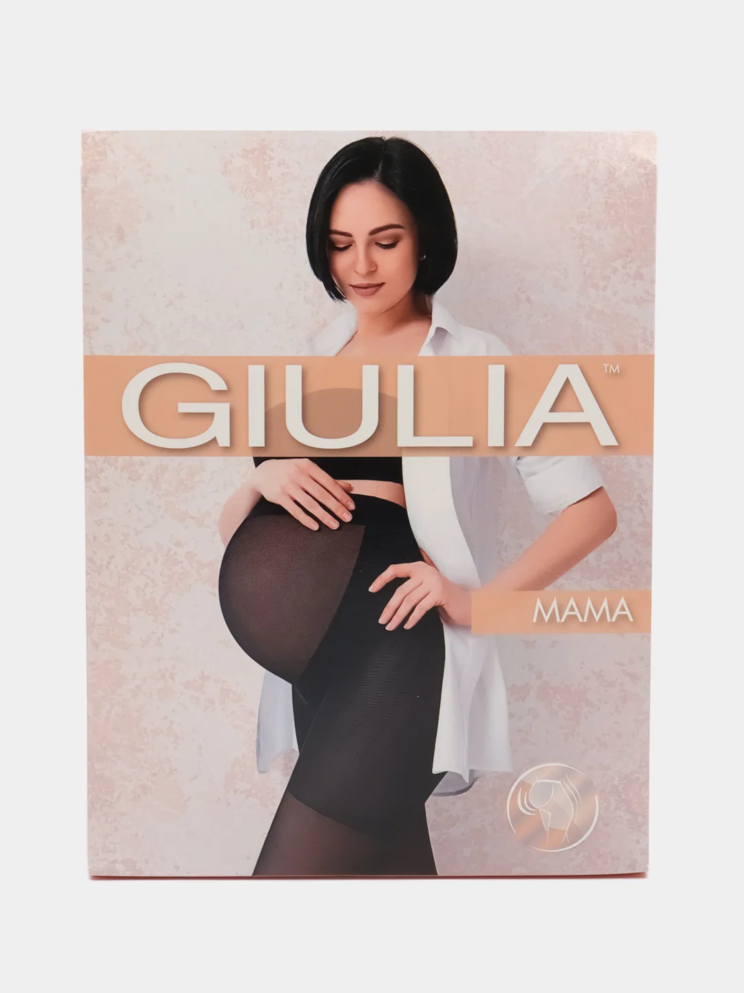 Черный колготки для беременных Giulia MAMA 40 PREMIUM 02