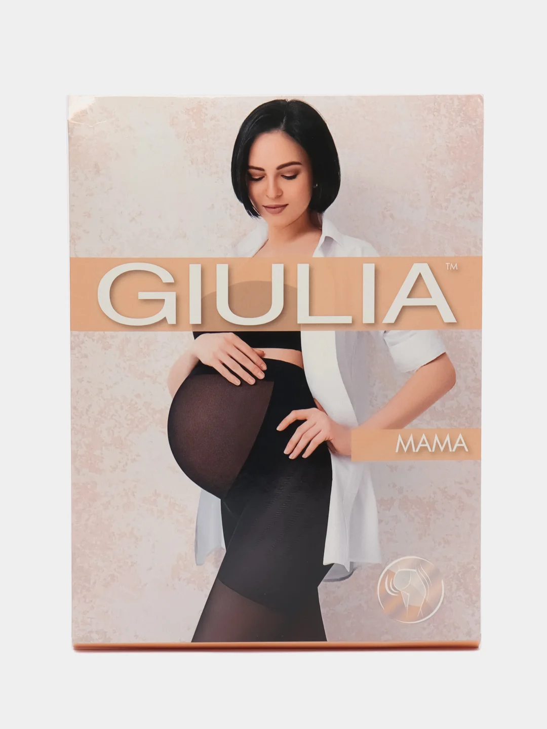 Карамельный колготки для беременных Giulia MAMA 40 PREMIUM 02