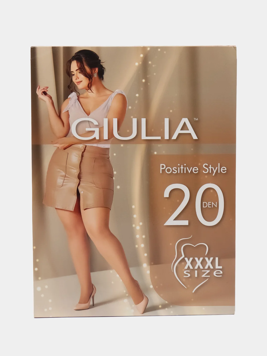 Черный колготки женские Giulia POSITIVE STYLE 20 COMFORT больших размеров