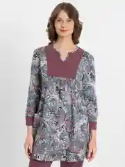Бордовый комплект женский: брюки и туника, домашний, размеры с LILIANS