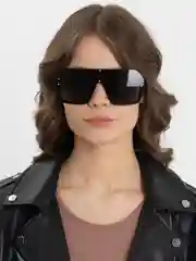 Черный очки солнцезащитные, унисекс, монолинза
