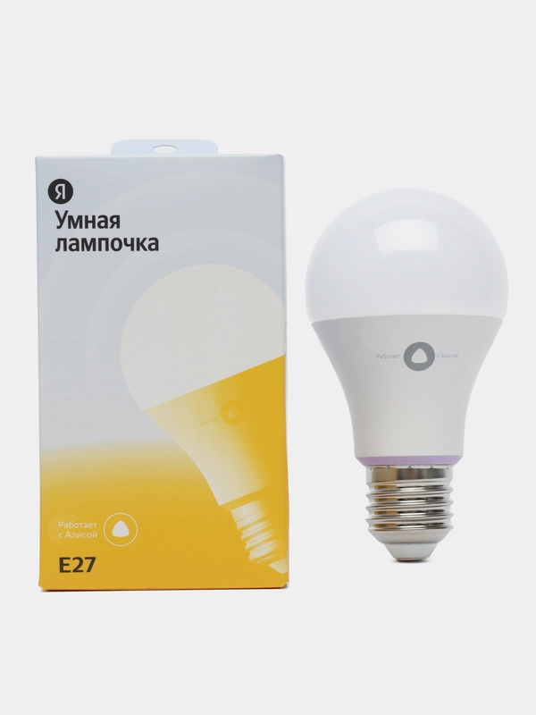 Умная лампочка Яндекс с Алисой, цоколь E27, белая