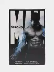 Гель для душа 250 мл и мочалка Real MAN, подарочный набор, аромат парфюма