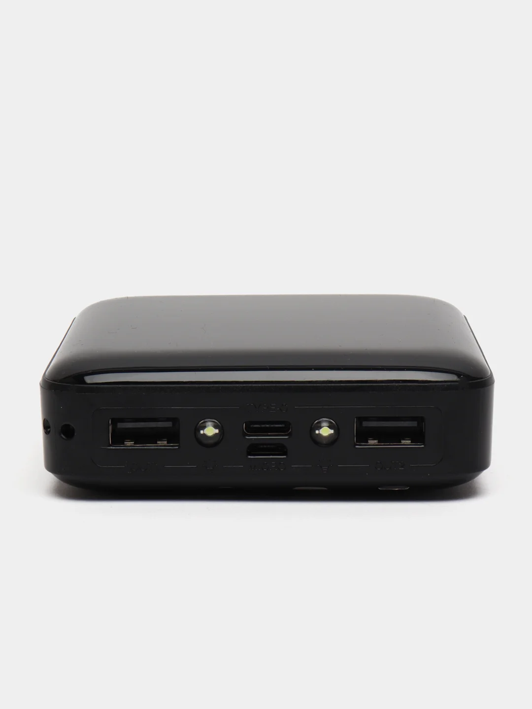Портативный аккумулятор Power Bank, 10000 mAh, со встроенными кабелями и фонариком